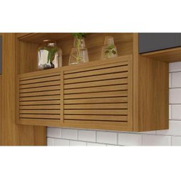 Cozinha Modulada 5 Peças Ripado Nesher Princesa Mdf - Freijó / Grafite - 3