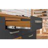 Cozinha Modulada 5 Peças Ripado Nesher Princesa Mdf - Freijó / Grafite - 5