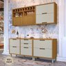 Cozinha Modulada 4 Peças Ripado Nesher Imperatriz Mdf - Freijo / Off White - 7