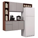 Ver imagem 1 de Cozinha Compacta Supensa com Balcão Mel 163-Poquema - Capuccino / Off White
