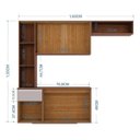 Ver imagem 2 de Cozinha Compacta Supensa com Balcão Mel 163-Poquema - Capuccino / Off White