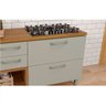 Cozinha Modulada 5 Peças Ripado Nesher Princesa Mdf - Freijo / Off White - 6