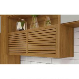 Cozinha Modulada 5 Peças Ripado Nesher Princesa Mdf - Freijo / Off White - 3