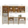 Cozinha Modulada 5 Peças Ripado Nesher Imperatriz Mdf - Freijo / Off White - 9