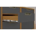 Ver imagem 5 de Cozinha Modulada 5 Peças Ripado Nesher Imperatriz Mdf - Freijó / Grafite