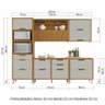 Cozinha Modulada 5 Peças Ripado Imperatriz Torre Quente Mdf -Freijó/Off White -  Nesher - 8