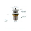 Ver imagem 3 de Valvula Tanque 1 1/4 Inox com Puxador Cuba Lavabos