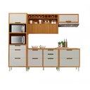 Ver imagem 2 de Cozinha Completa Modulada 5 Peças Imperatriz Freijó/Off White - Nesher