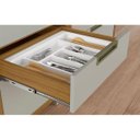 Ver imagem 4 de Cozinha Modulada 9 Peças Ripado Nesher Imperatriz Ângulo Torre Quente Mdf - Freijo / Off White