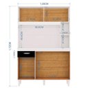 Ver imagem 2 de Armário para Cozinha 1,20cm Duda-Poquema - Branco / Preto