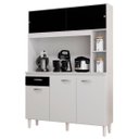 Ver imagem 1 de Armário para Cozinha 1,20cm Duda-Poquema - Branco / Preto
