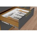 Ver imagem 5 de Cozinha Modulada 9 Peças Ripado Nesher Imperatriz Ângulo Torre Quente Mdf - Freijó / Grafite