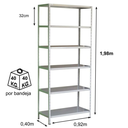 Ver imagem 2 de Estante de Aço com 06 Bandejas 40 cm (22/18) – 1,98×0,92×0,40m – AMAPA – 11106