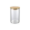 Conjunto de Potes de Vidro Slim com Tampa Bambu 3 peças VDR6804-3-Euro Home - Transparente - 4