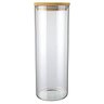 Conjunto de Potes de Vidro Slim com Tampa Bambu 3 peças VDR6804-3-Euro Home - Transparente - 8