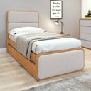 Ver imagem 2 de Cama Solteiro Easy Like com Cama Auxiliar Tec Corano Bege/amêndoa Clean
