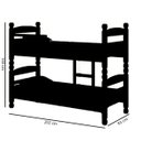 Ver imagem 3 de Beliche RETA Madeira Maciça Cor Tabaco