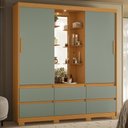 Ver imagem 1 de Guarda Roupa Casal 193cm 2 Portas Selene Cinamomo/Sálvia a02 - Mpozenato