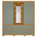 Ver imagem 2 de Guarda Roupa Casal 193cm 2 Portas Selene Cinamomo/Sálvia a02 - Mpozenato