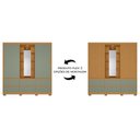 Ver imagem 5 de Guarda Roupa Casal 193cm 2 Portas Selene Cinamomo/Sálvia a02 - Mpozenato
