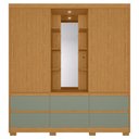 Ver imagem 7 de Guarda Roupa Casal 193cm 2 Portas Selene Cinamomo/Sálvia a02 - Mpozenato