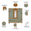 Ver imagem 3 de Guarda Roupa Casal 193cm 2 Portas Selene Cinamomo/Sálvia a02 - Mpozenato