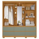 Ver imagem 6 de Guarda Roupa Casal 193cm 2 Portas Selene Cinamomo/Sálvia a02 - Mpozenato