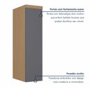 Ver imagem 4 de Armário Aéreo 20cm 1 Porta Condessa Cinza/Carvalho/Titânio