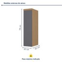 Ver imagem 3 de Armário Aéreo 20cm 1 Porta Condessa Cinza/Carvalho/Titânio