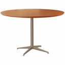 Ver imagem 1 de Mesa de Jantar Sofia Castanho Base em Metal Champanhe 90 Cm