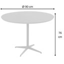 Ver imagem 3 de Mesa de Jantar Sofia Castanho Base em Metal Champanhe 90 Cm