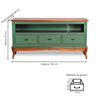 Rack Luiz Xv 03 Gavetas 1034 Laca Verde Musgo - 4