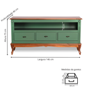 Ver imagem 4 de Rack Luiz Xv 03 Gavetas 1034 Laca Verde Musgo