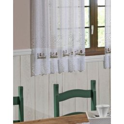 Cortina Renda Cozinha 2,00 X 1,20m Coruja Branca - 3
