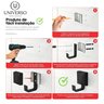 Kit Acessórios Banheiro 4 Peças Quadrado Preto Fosco Suporte Toalha - 5