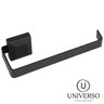 Kit Acessórios Banheiro 4 Peças Quadrado Preto Fosco Suporte Toalha - 11