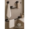 Kit Acessórios Banheiro 4 Peças Quadrado Preto Fosco Suporte Toalha - 8