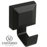 Kit Acessórios Banheiro 4 Peças Quadrado Preto Fosco Suporte Toalha - 9