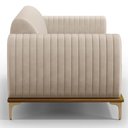 Ver imagem 5 de Sofá 2 Lugares para Sala de Estar Molino 150 Cm D02 Pés D'ouro Veludo Bege C-309 - Lyam Decor