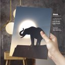 Ver imagem 3 de Elefante na Savana - Quadro ou placa decorativa com 4 peças - 6mm - Placa decorativa - Ultra-brilho