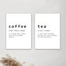 Kit 2 Placas Decorativas Café e Chá Minimalista 20x30 - 1