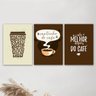Kit 3 Placas Decorativas Cantinho do Café 20x30 - 1