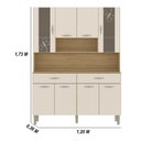 Ver imagem 2 de Armário de Cozinha Compacta Mdf 8 Portas Golden Plus - Freijó/soft