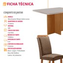 Ver imagem 2 de Mesa de Jantar Olimpia 120cm Tampo MDF Vidro Canto Copo com 4 Cadeiras Lorena