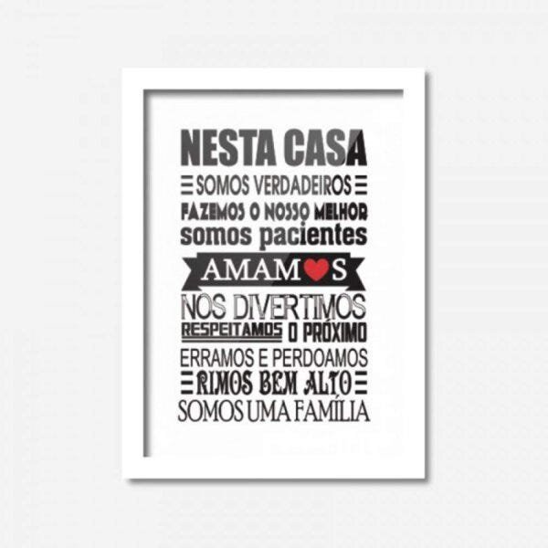 Quadro Decorativo Nesta Casa... 45cmx33cm Los Quadros - 1
