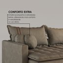 Ver imagem 5 de Sofá Cama Retrátil em Madeira Eucalipto e Veludo 200cm Flórida