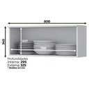Ver imagem 4 de Armário Aéreo 01 Porta Basculante 80 Cm Americana Henn Branco