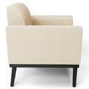 Ver imagem 6 de Poltrona Decorativa Base Madeira Preto Maressa Linho Bege - Ibiza