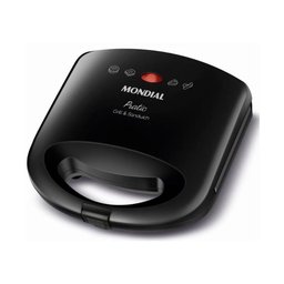 Sanduicheira Grill Sn01 Pratic 2 Em 1 750w De Potência Mondial Preto 127v - 6