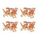 Ver imagem 2 de Kit 4 Conjuntos Dobráveis 70 X 70 com 4 Cadeiras Dobráveis Mel - Móveis Britz